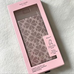 NIB Kate Spade iPhone 11 magnetic folio wrap case